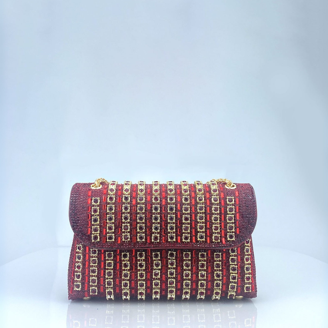 Lavera Shoulder Bag | Colored Diamond Quilting, Chain Strap 9