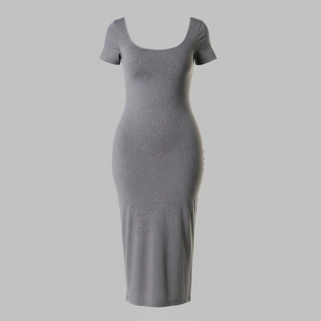 Shapewear Midi Dress with Slit | Bodycon Style