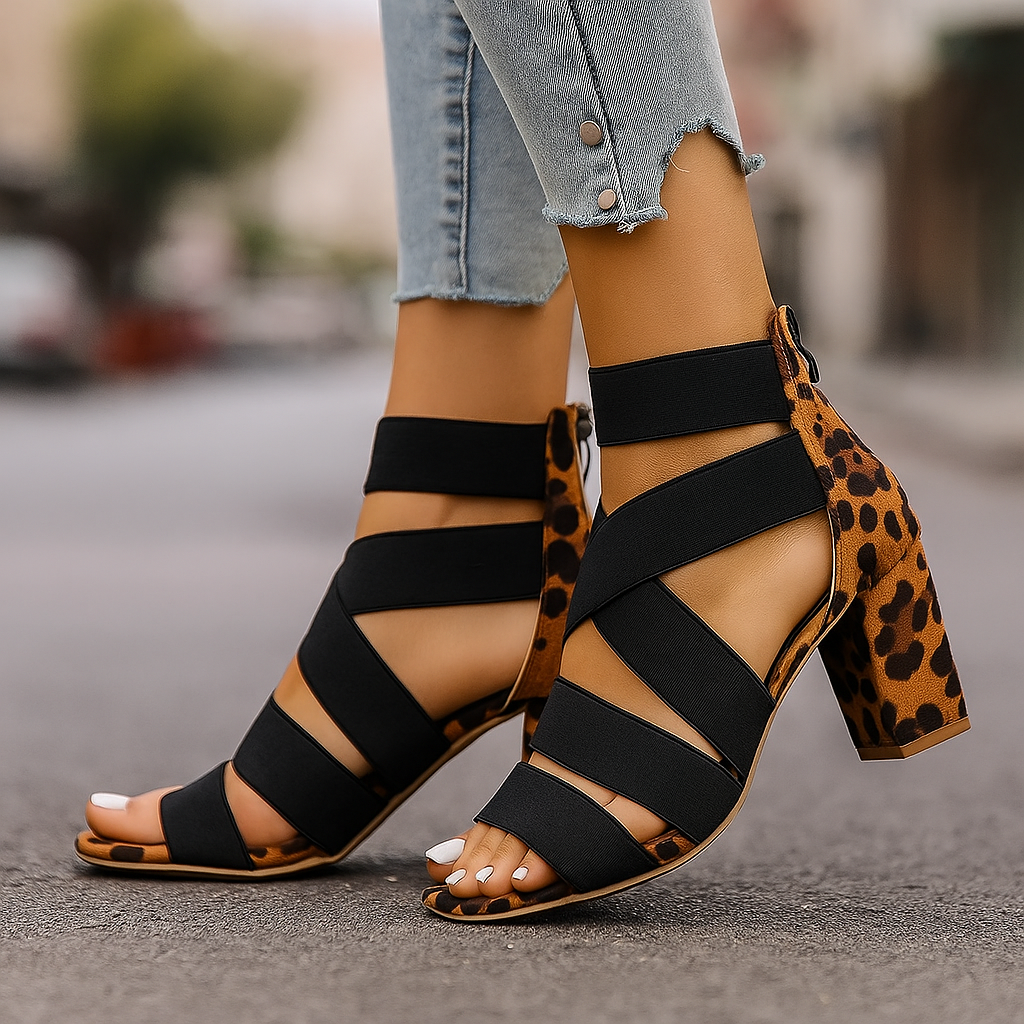 Alyssa Wrap Heels | Leopard-Print, Cushioned Comfort 4