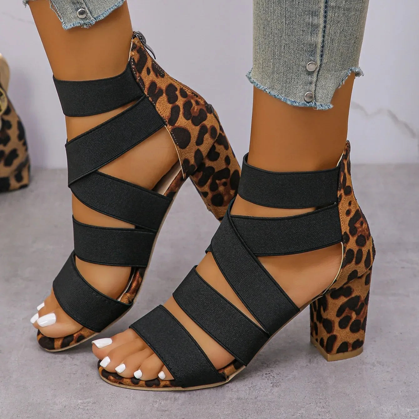 Alyssa Wrap Heels | Leopard-Print, Cushioned Comfort 5