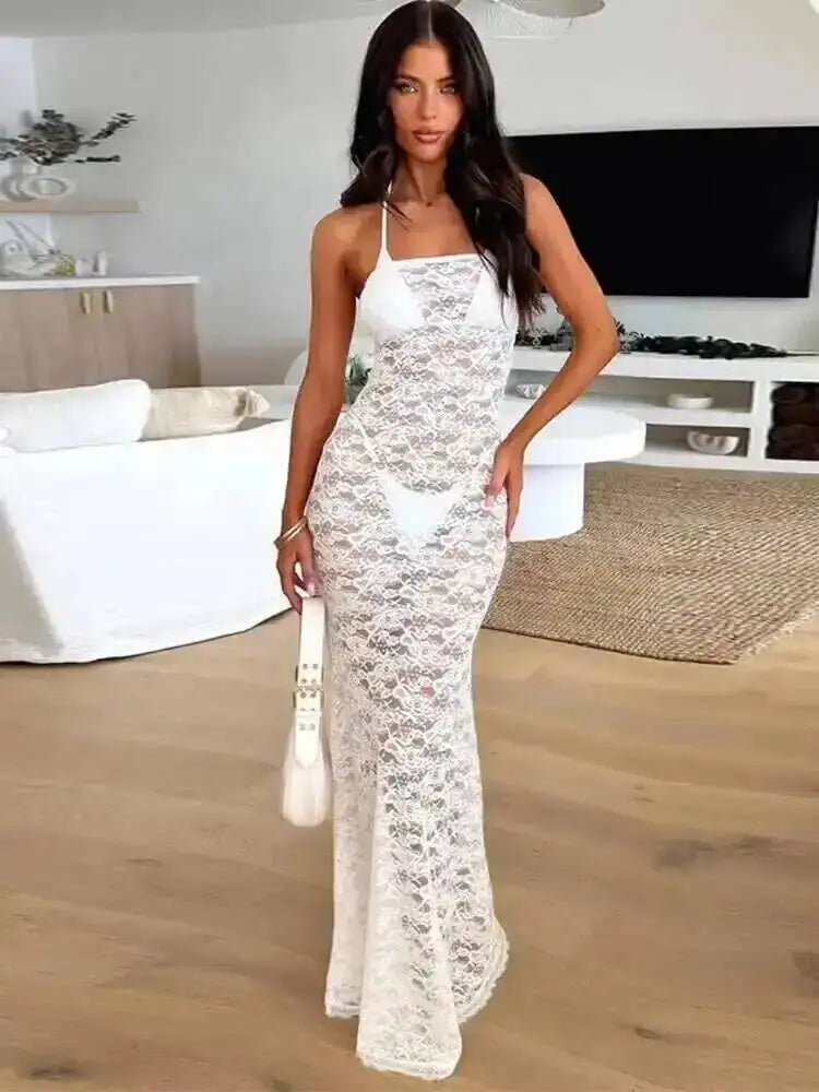 Ava Lace Two Piece Set | Strapless Crop Top & Midi Skirt for Summer Parties 13