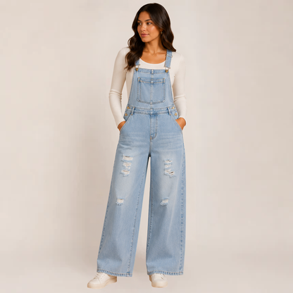 Carmelita Denim Jumpsuit | Vintage Wash, Relaxed Fit for Women