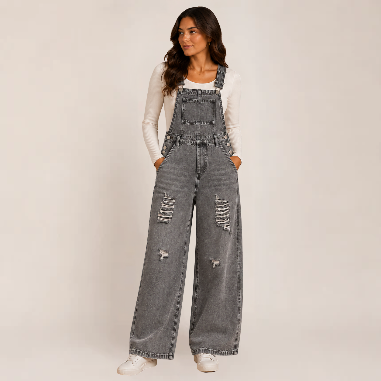 Carmelita Denim Jumpsuit | Vintage Wash, Relaxed Fit for Women