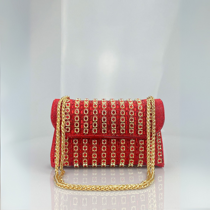Lavera Shoulder Bag | Colored Diamond Quilting, Chain Strap 4