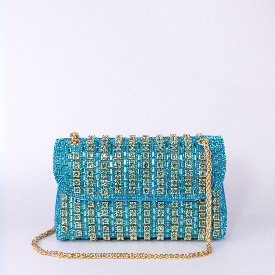 Lavera Shoulder Bag | Colored Diamond Quilting, Chain Strap 5