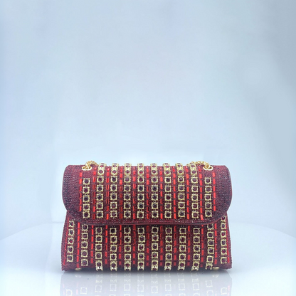 Lavera Shoulder Bag | Colored Diamond Quilting, Chain Strap 9