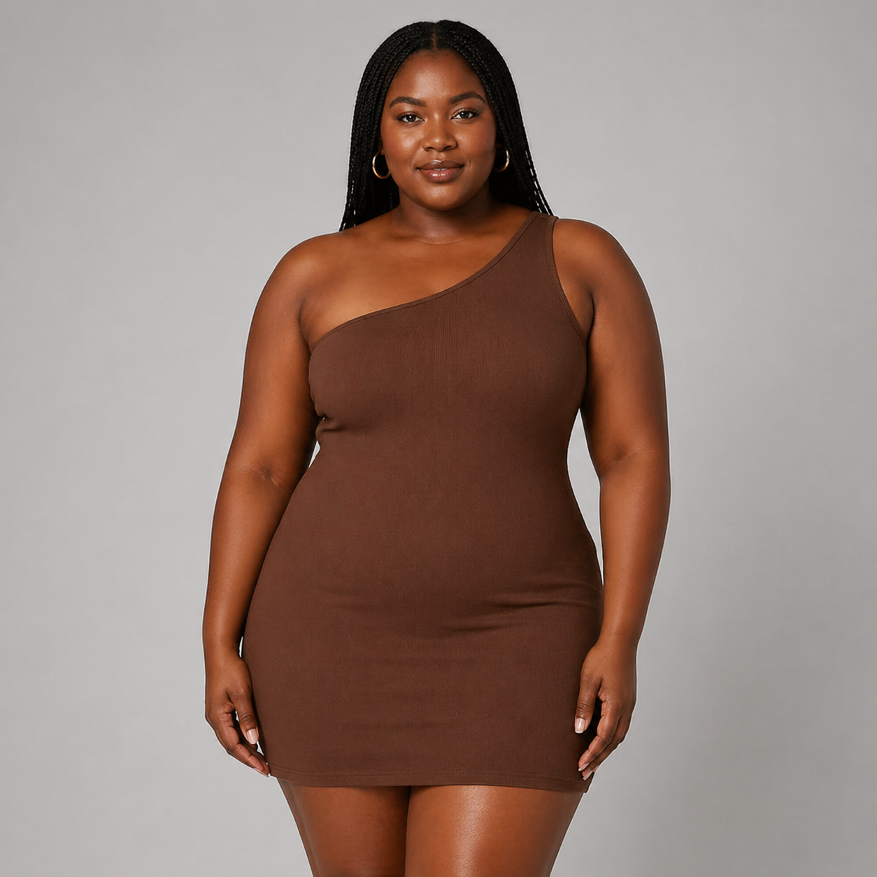 One Shoulder Shapewear Mini Dress