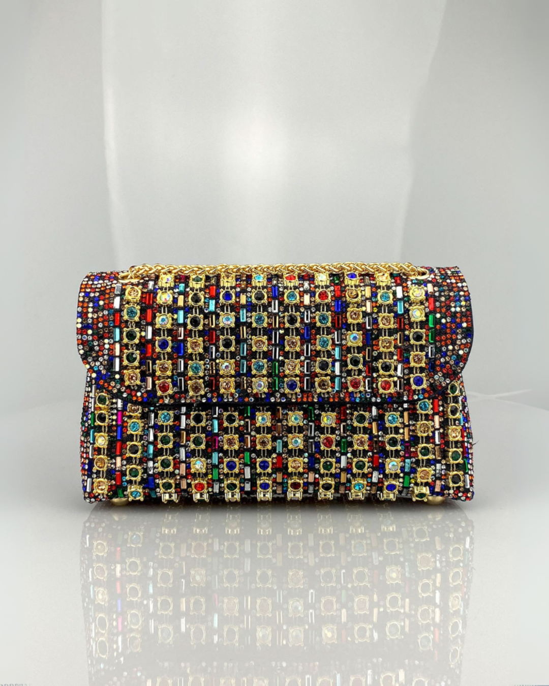 Lavera Shoulder Bag | Colored Diamond Quilting, Chain Strap