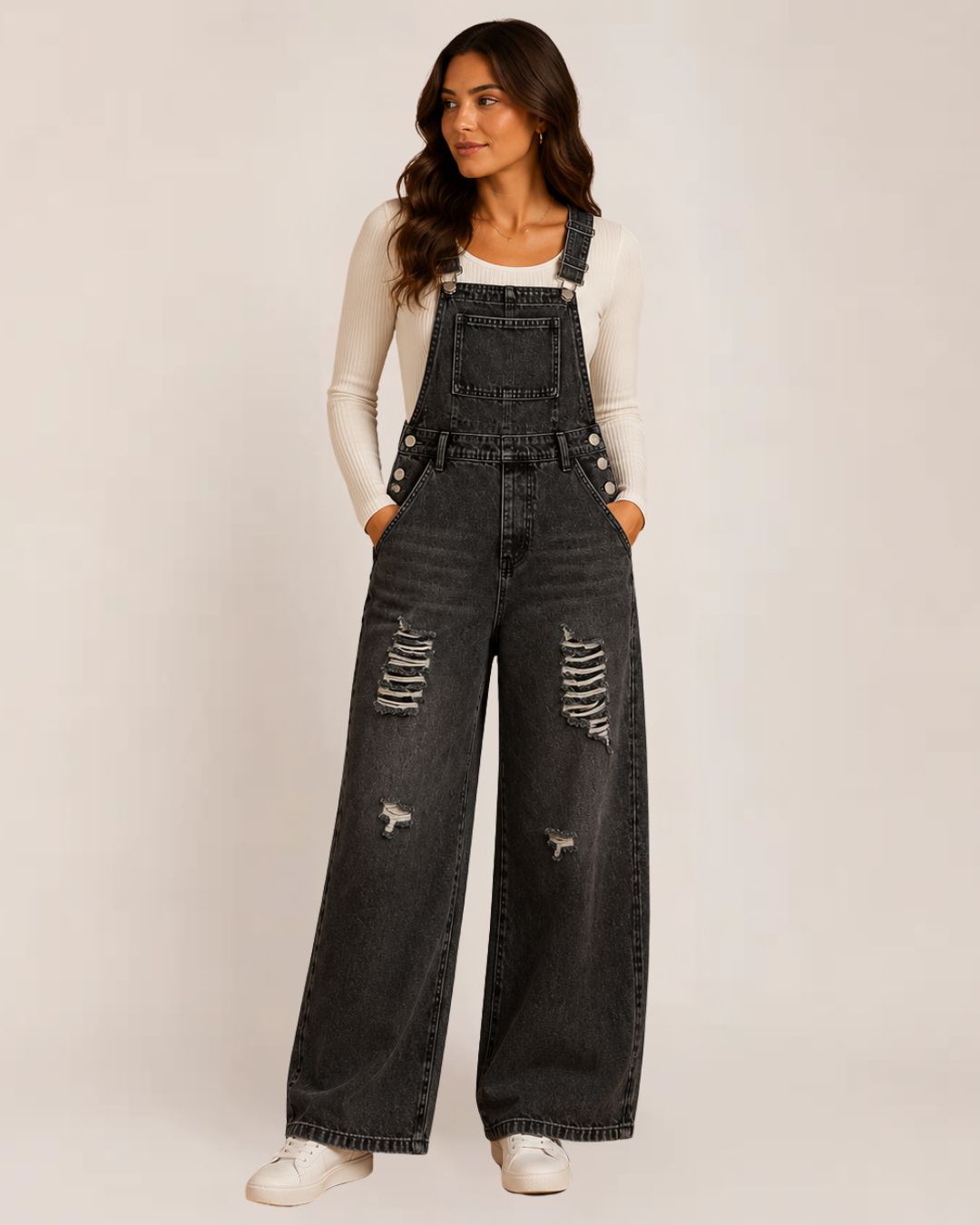 Carmelita Denim Jumpsuit | Vintage Wash, Relaxed Fit for Women