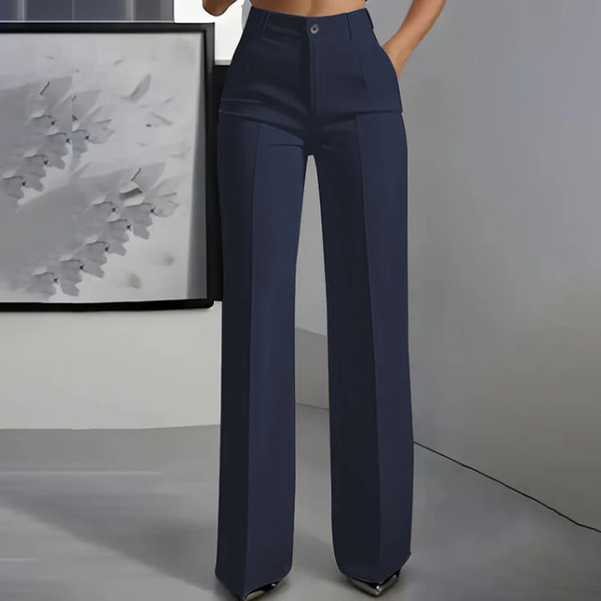 Wina Women's Trousers | High-Waisted, Tailored Polyester 5