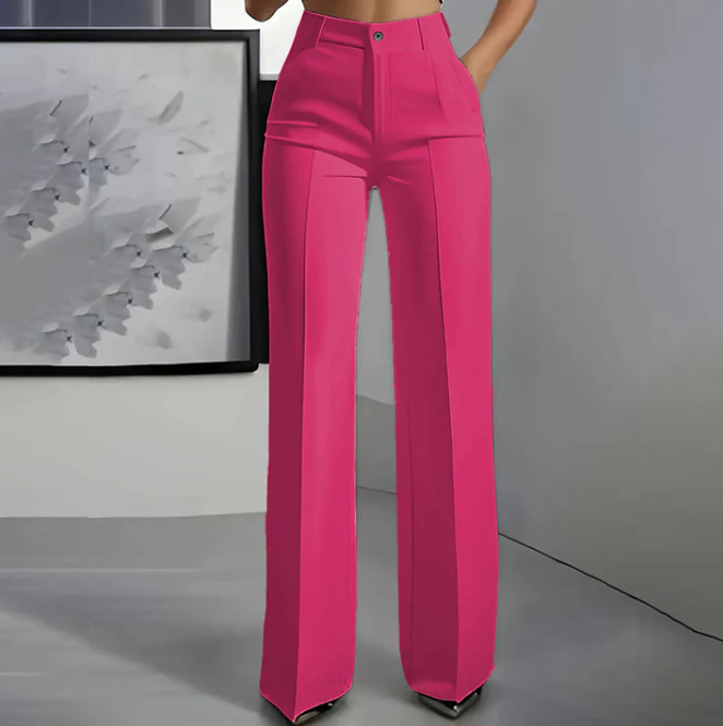 Wina Women's Trousers | High-Waisted, Tailored Polyester 6